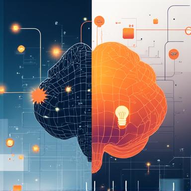 データサイエンスとアートが融合する抽象的なコンセプトアート