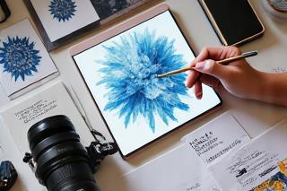 クリエイティブなコンテンツ制作風景